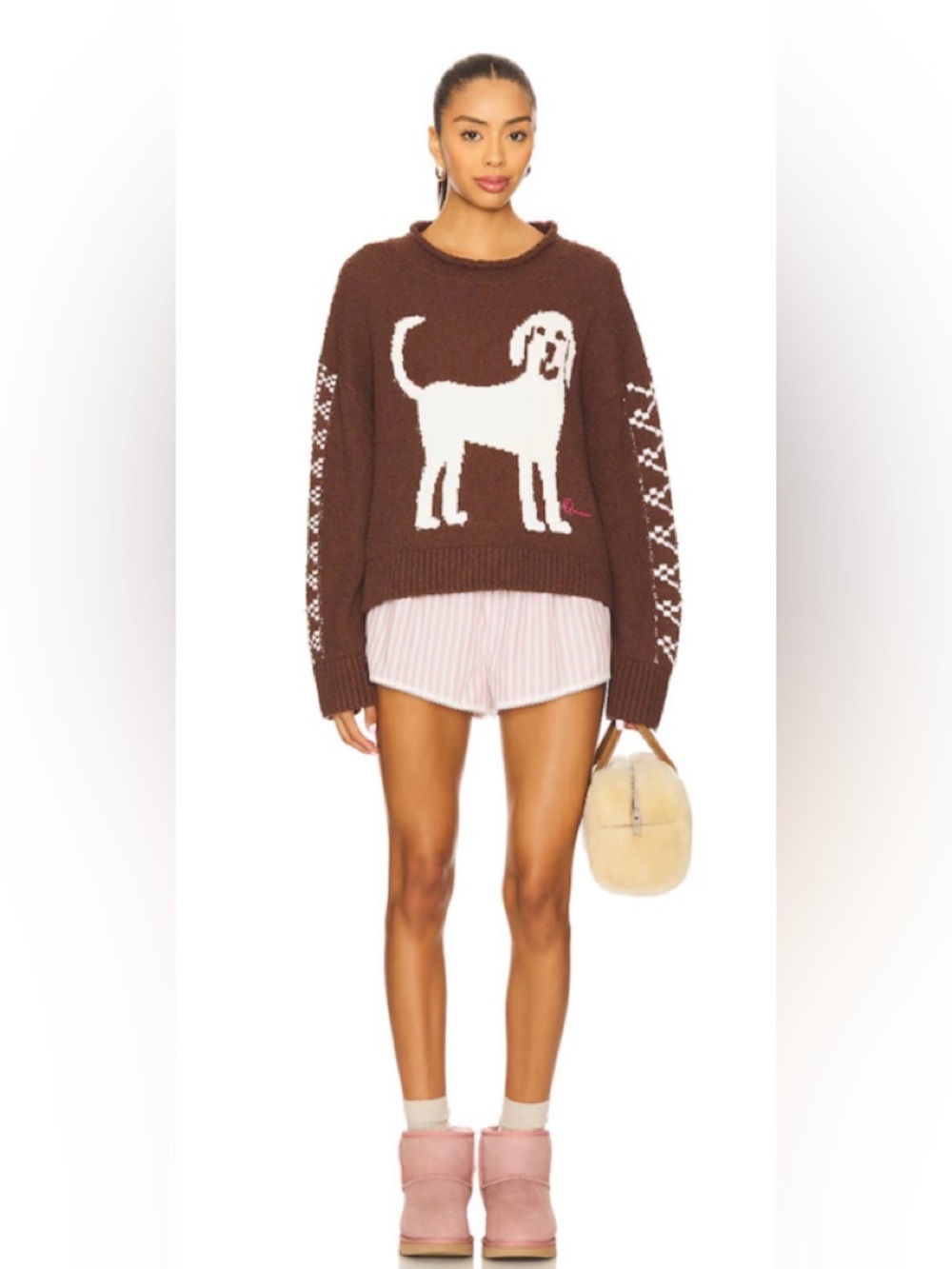 Free People Story Book Sweater  VERY Oversized L Retail$198 Will fit XL Light